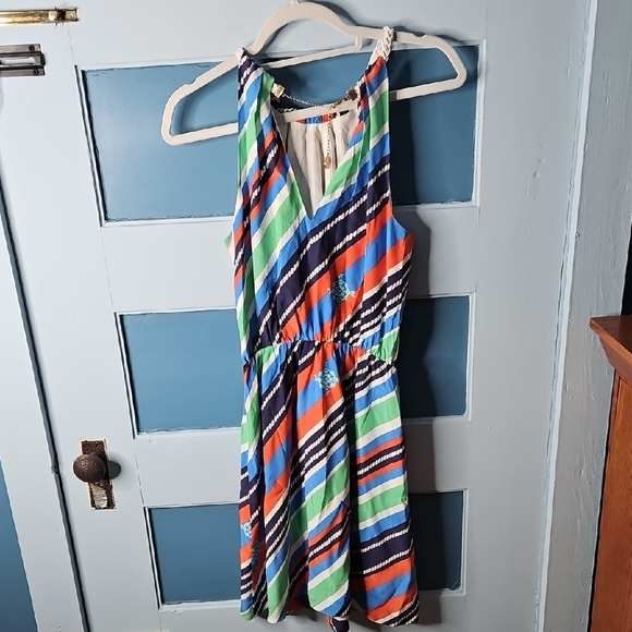 Lilly Pulitzer Kennett Overboard Striped Halter Silk Dress M - Picture 9 of 15